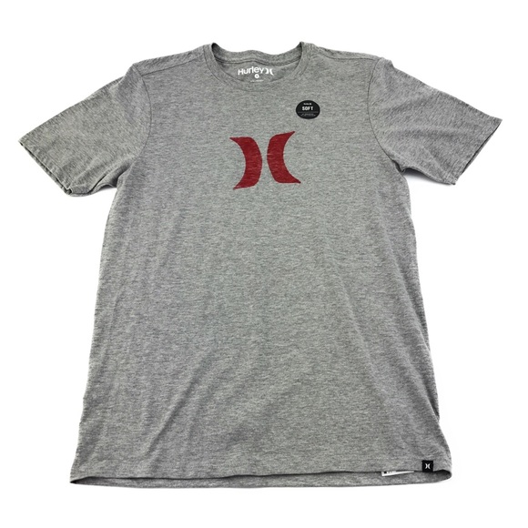 Hurley Other - Hurley Mens Icon Push Through Gray Soft SS Shirt
